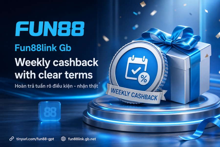 Cơ chế hoàn trả tuần 0,5%–1,5% tại Fun88 với mức hoàn tối đa 500K–5 triệu VNĐ và điều