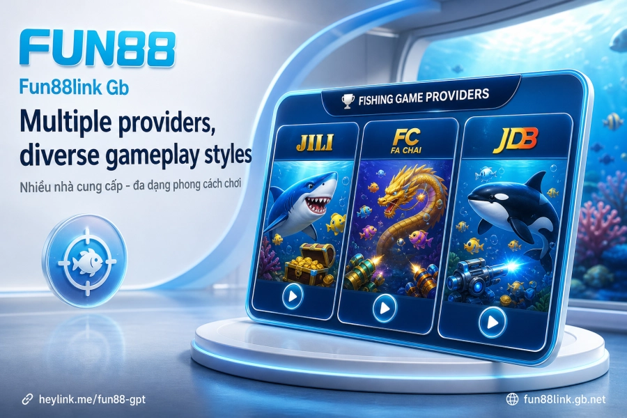 Nhà cung cấp game bắn cá Fun88 Spadegaming JILI Skywind TPF JBD